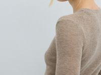 Вязаный джемпер с шерстью, Бежевый