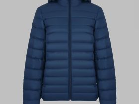 Стеганый пуховик с натуральным пухом