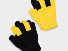 Перчатки детские трикотажные для девочек, 2 пары в комплекте