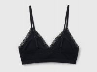 Топ-бра в рубчик, Черный