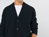 Кардиган из мягкой пряжи, Черный