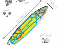 Надувная доска для SUP-бординга ZAP SURF 12 FUSION