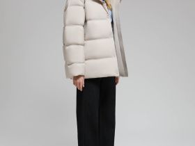 Удлиненный пуховик с натуральным пухом и термостежкой