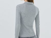 Джемпер поло из пряжи с модалом, Серый