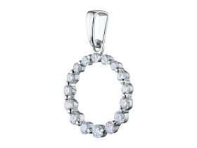 Классическая подвеска из серебра э0612пд06168100_white