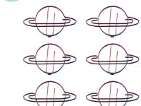 Скрепки фигурные 31 мм Meshu "Planets" 6 шт., пакет с европодвесом