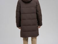 Однобортное пальто с капюшоном