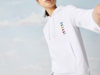 Хлопковая флисовая толстовка - худи Lacoste x Polaroid Unisex