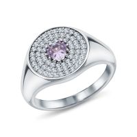 Серебряное кольцо с фианитами
