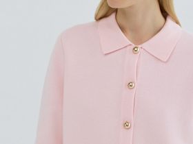 Кардиган на пуговицах, Розовый