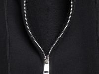 Толстовка на молнии для девочек, Черный