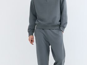 Трикотажные прямые брюки, Серый