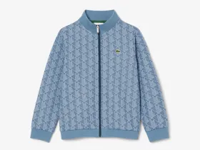 Детская толстовка Lacoste Paris Monogram с высоким воротом и застежкой-молнией