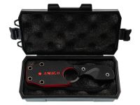 Шейный нож Kizlyar Supreme Amigo X, сталь D2, рукоять G10, черный