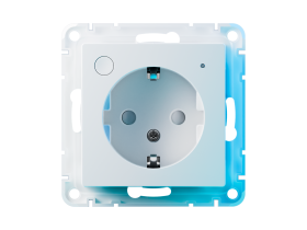 Умная розетка Sber встраиваемая, белая.