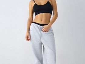 Базовый топ с вкладышами, Черный