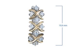 Серьги из комбинированного золота э4812сг09210303