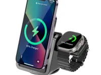 Беспроводное зарядное устройство WIWU Coolpad Wireless Charger 15W 3 в 1 для iPhone/Apple Watch/AirPods (Wi-W018) (черный)