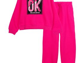 Комплект трикотажный для девочек: толстовка, брюки