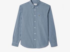 Мужская рубашка Lacoste Check Poplin в клетку