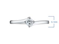 Классическое кольцо из белого золота с бриллиантом э4701кц06220202