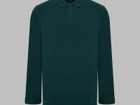 Поло из хлопка пике с длинным рукавом