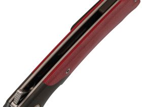 Складной нож Maxace Goliath Red, сталь Bohler K110, рукоять G10 красный/темный больстер