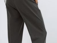 Прямые брюки с эластичным поясом, Серый