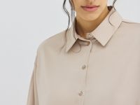 Блузка из сатина, Бежевый