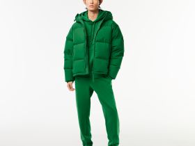 Мужская стеганая водоотталкивающая короткая куртка Lacoste