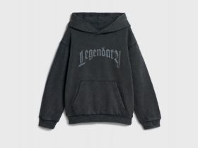 Худи с принтом для мальчиков, Серый