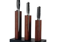 Подставка для ножей магнитная Woodinhome KS050SWN-ST, орех/мрамор