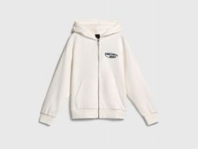 Толстовка на молнии с принтом для мальчиков, Бежевый