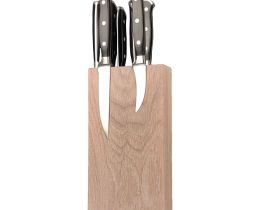 Подставка настольная магнитная для 8 ножей Woodinhome KS009SOW, дуб