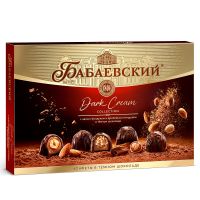 Набор конфет тёмный крем, целый фундук и дробленый миндаль, Бабаевский, 200 гр.