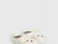 Тапочки с искусственным мехом для девочек, Бежевый