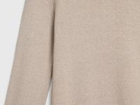 Вязаное платье с пайетками, Бежевый