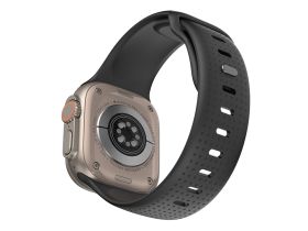 Ремешок WiWU Comf Secur для Apple Watch 44/45/46/49mm силикон (Wi-WB201) (черный)
