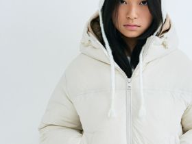 Утеплённая куртка для девочек, Бежевый