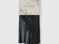 Длинные перчатки из натуральной кожи, Черный