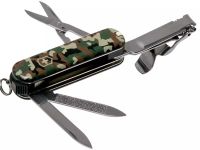 Многофункциональный швейцарский нож-брелок Victorinox Nail Clip 580, сталь X55CrMo14, рукоять Cellidor, камуфляж