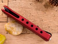 Нож складной LionSteel SR11A RB RED, сталь Uddeholm Sleipner® Black Finish, рукоять алюминий (Solid®), красный