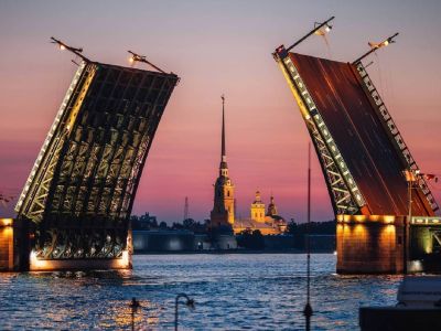 Ночная обзорная расширенная экскурсия с водной прогулкой (развод мостов)