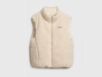 Утеплённый двусторонний жилет для девочек, Бежевый