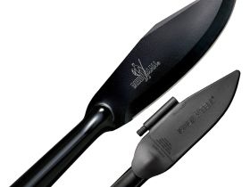 Нож с фиксированным клинком Cold Steel Bowie Blade Bushman, сталь SK5, рукоять сталь, черный