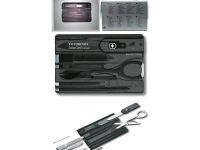 Швейцарская карта Victorinox SwissCard Onyx, сталь X45CrMoV15, рукоять ABS-Пластик, черный