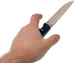 Нож Hot Knife Barn S, сталь 9Cr18MoV, рукоять микарта, синий