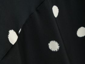 Платье-комбинация в горох, Черный