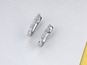 Серьги из белого золота с бриллиантами э4701сг04201605