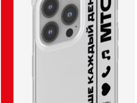 Чехол-накладка iPhone 12|12 Pro прозрачный с красным принтом